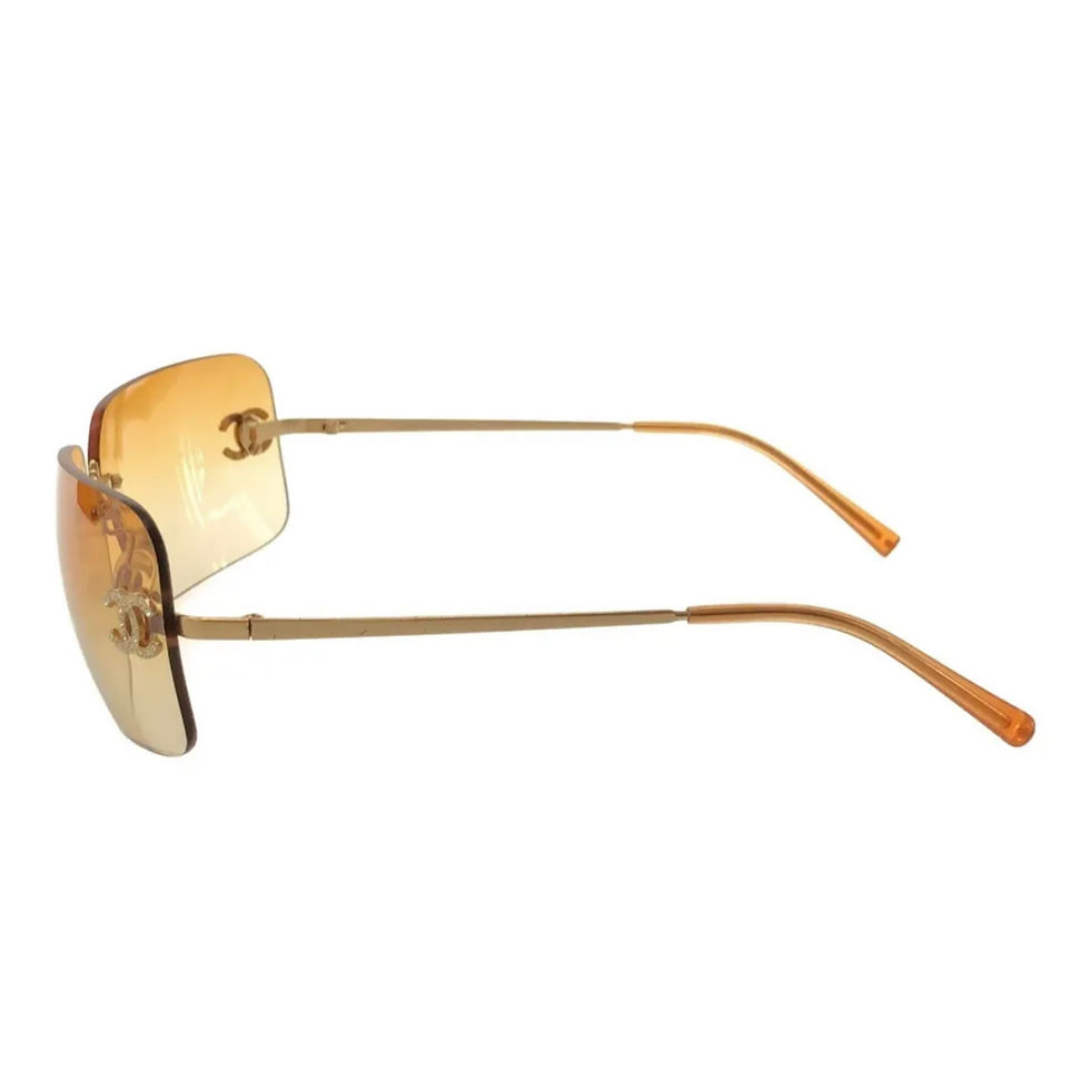 Thumbnail: Rare chanel rhinestone sunglasses 