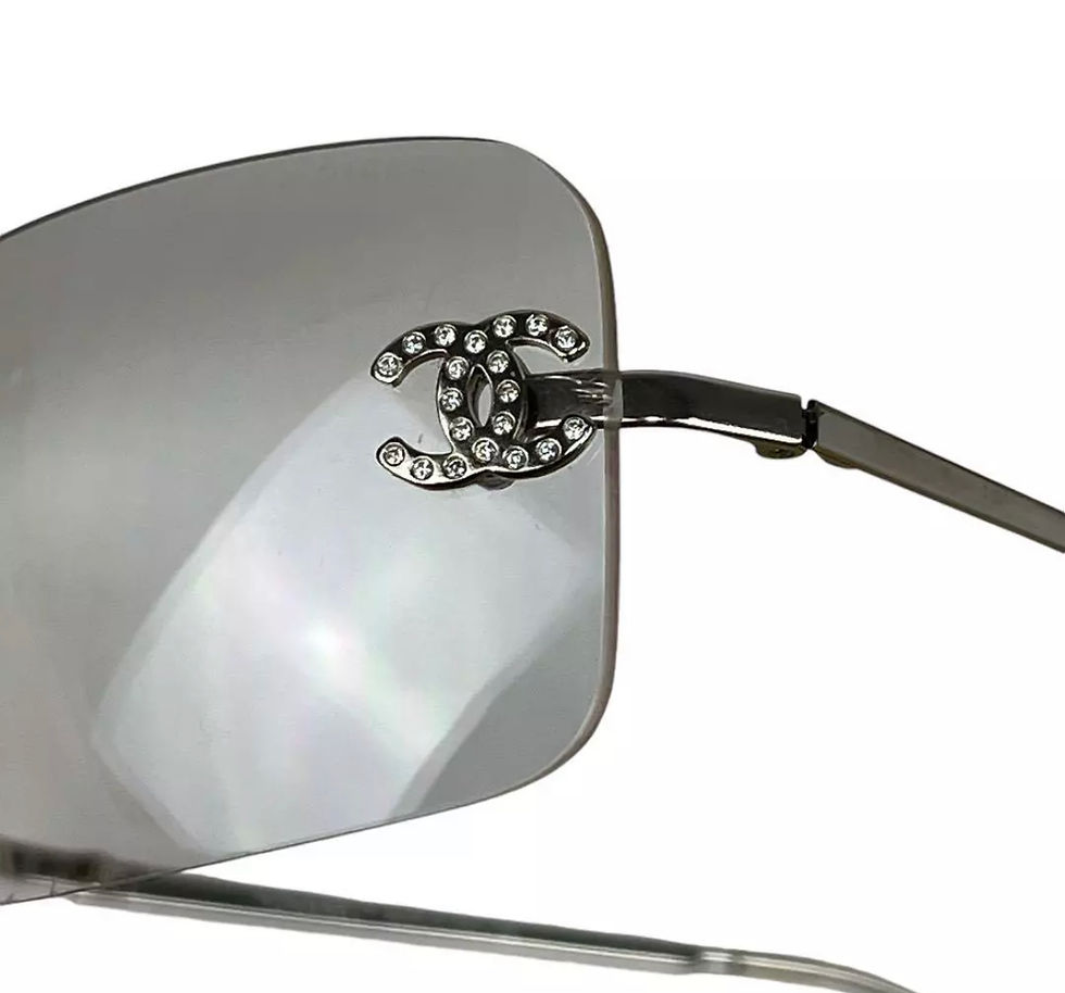 Thumbnail: Rare chanel rhinestone sunglasses 