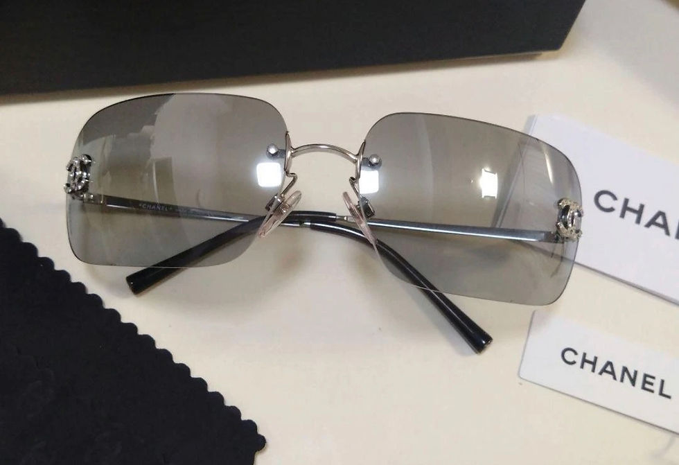Thumbnail: Rare Chanel rhinestone sunglasses 