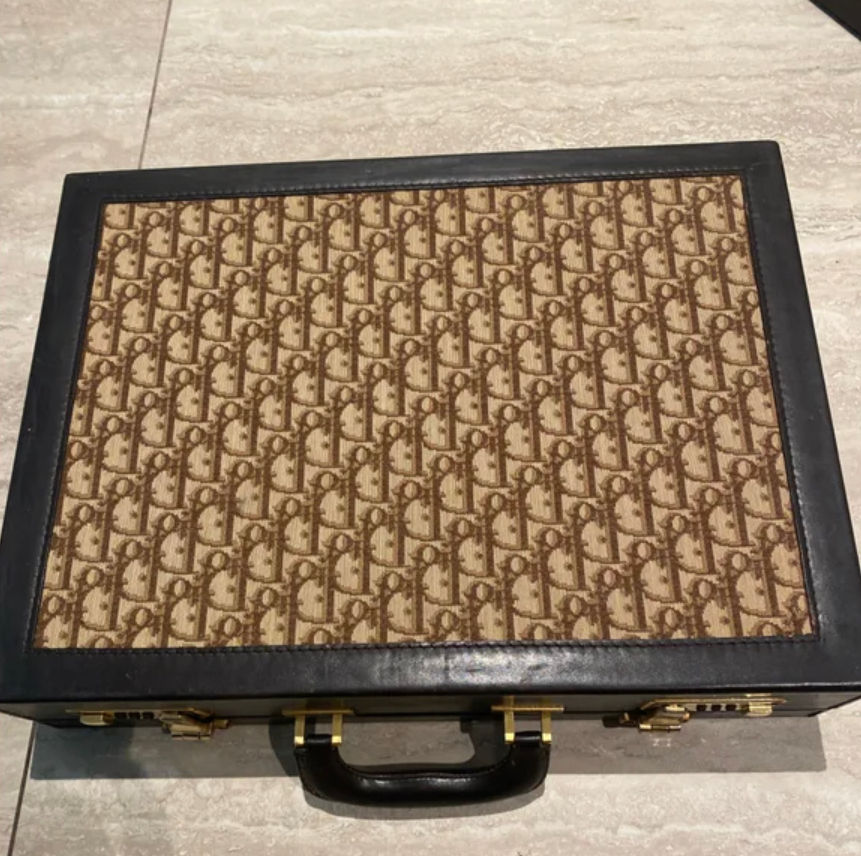 Rare dior briefcase / suitcase 70s