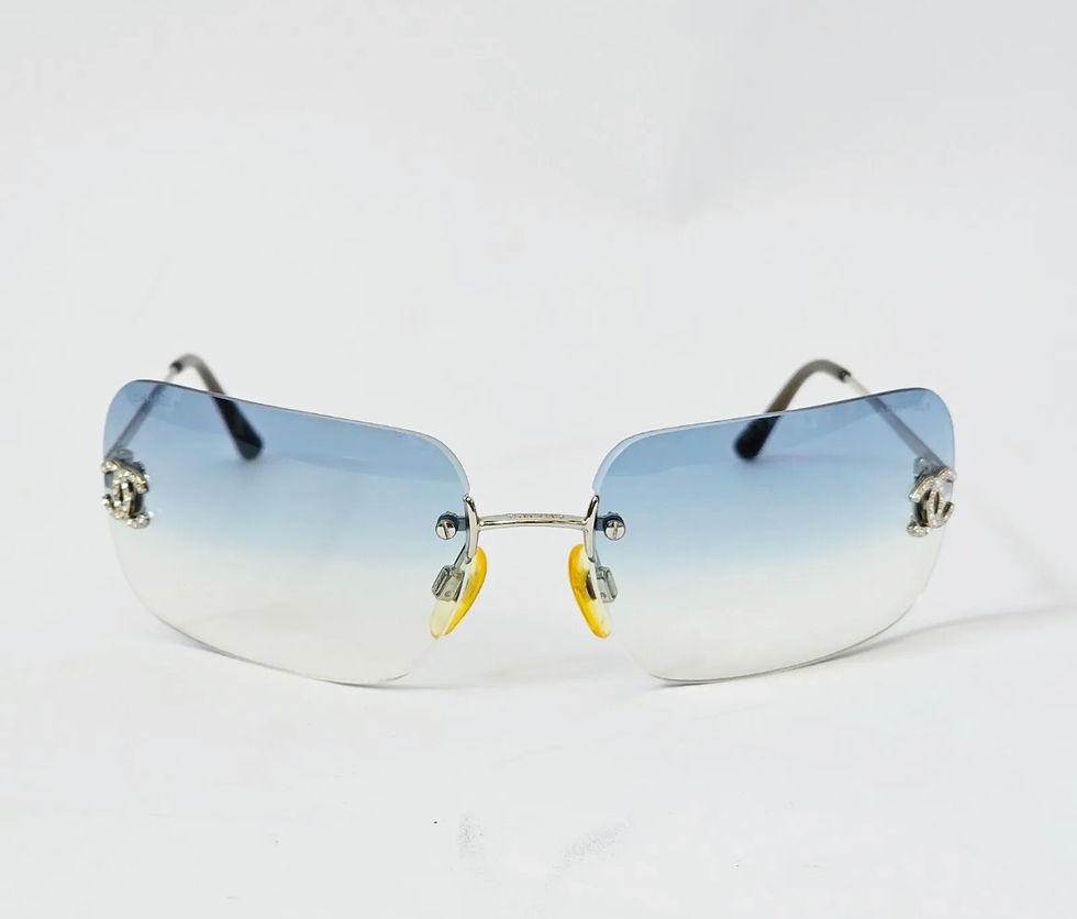 Thumbnail: Rare Chanel rhinestone sunglasses 