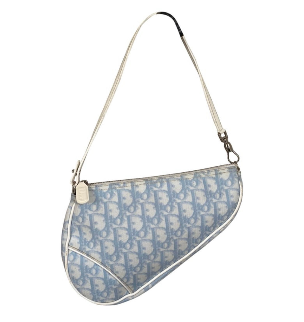 Dior baby blue saddle bag
