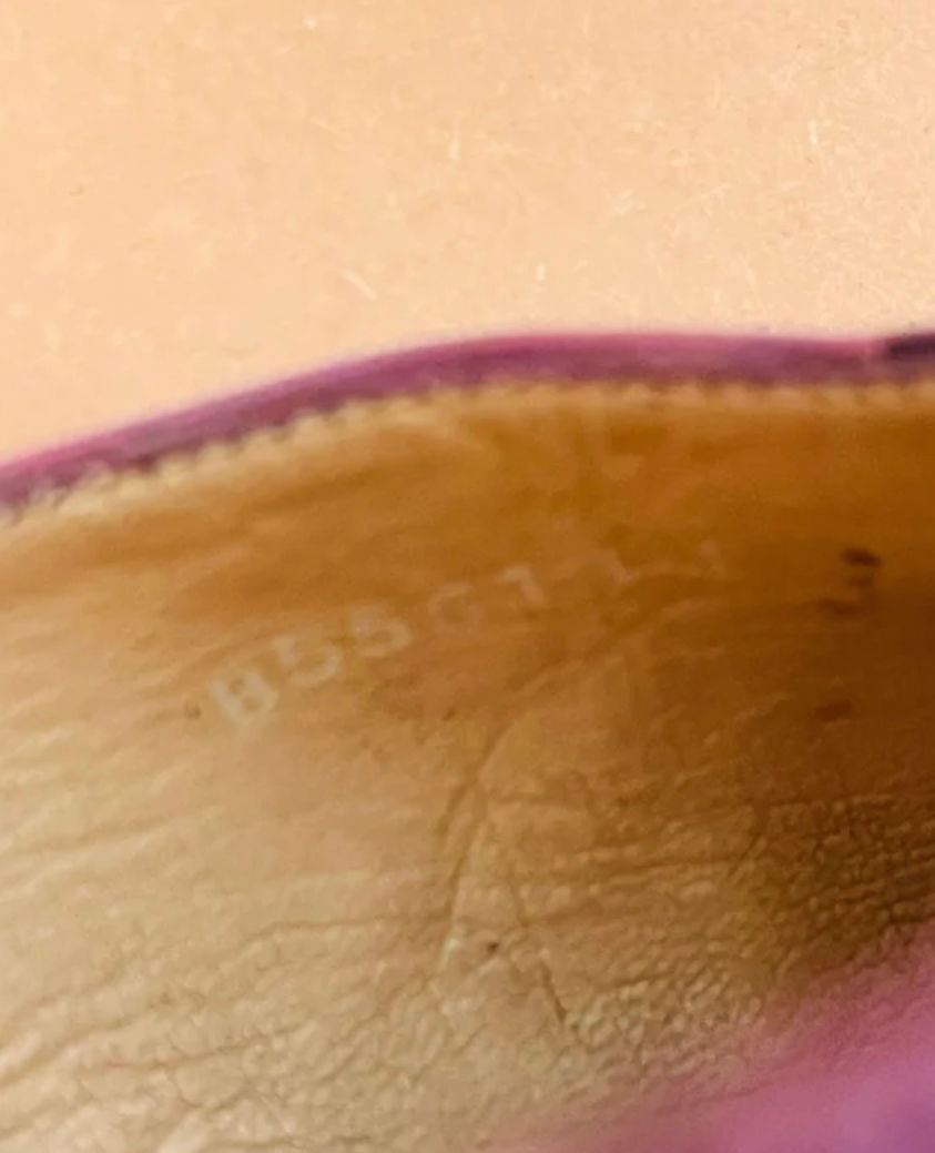 Thumbnail: Rare chanel 1990s in lilac leather heels (36eu)