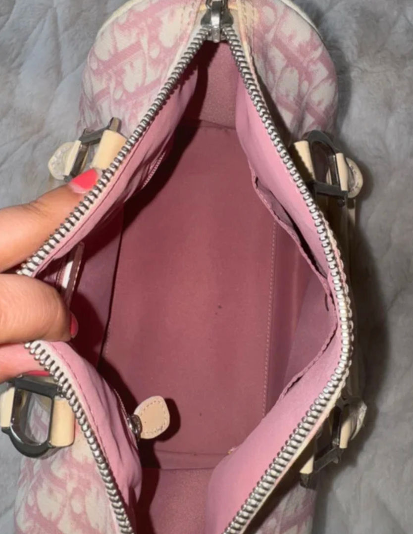 Thumbnail: Rare limited dior pink boston bag 