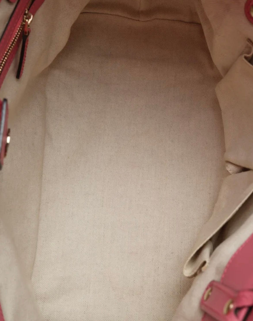 Thumbnail: Prada pink & denim tote bag 