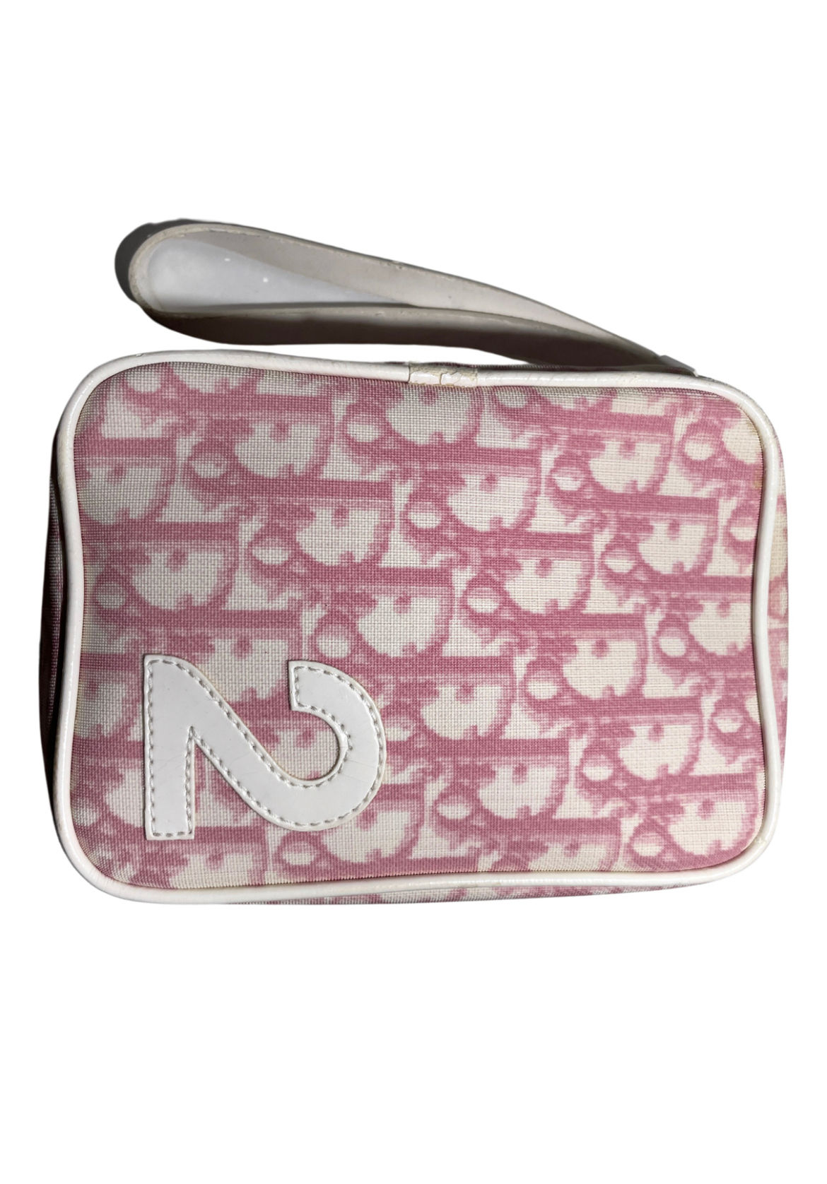 Dior pink monogram clutch