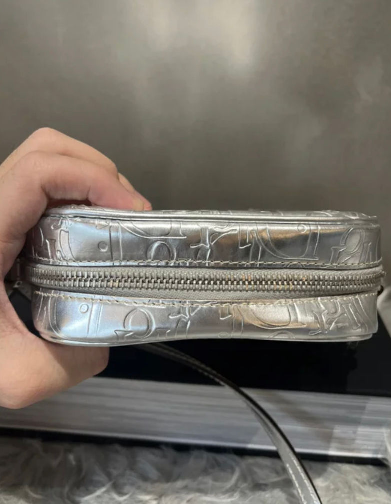 Thumbnail: Dior silver crossbody bag 