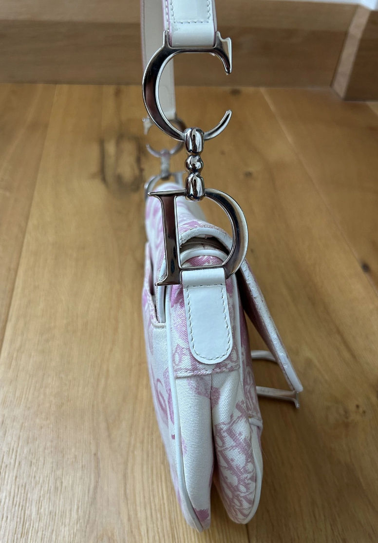 Thumbnail: Rare limited edition pink Dior cherry blossom saddle 
