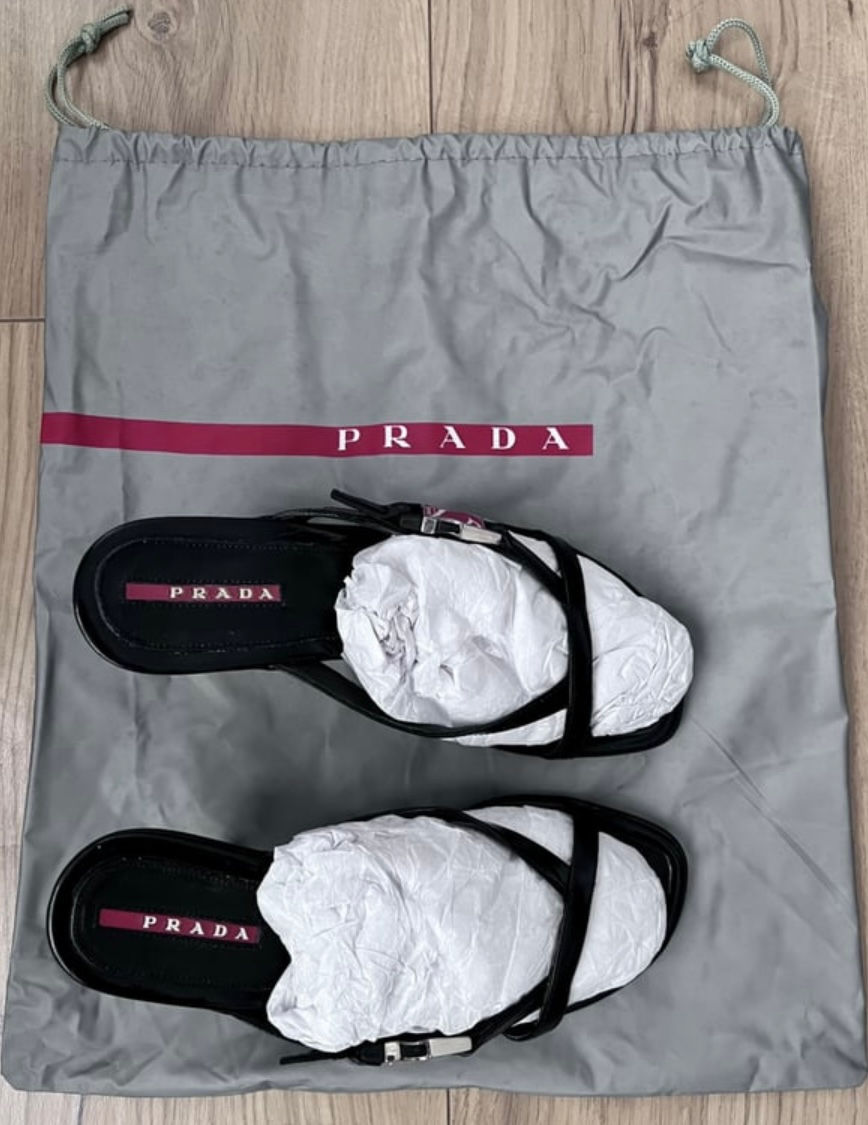 Prada black sandal (35&36 Eu)