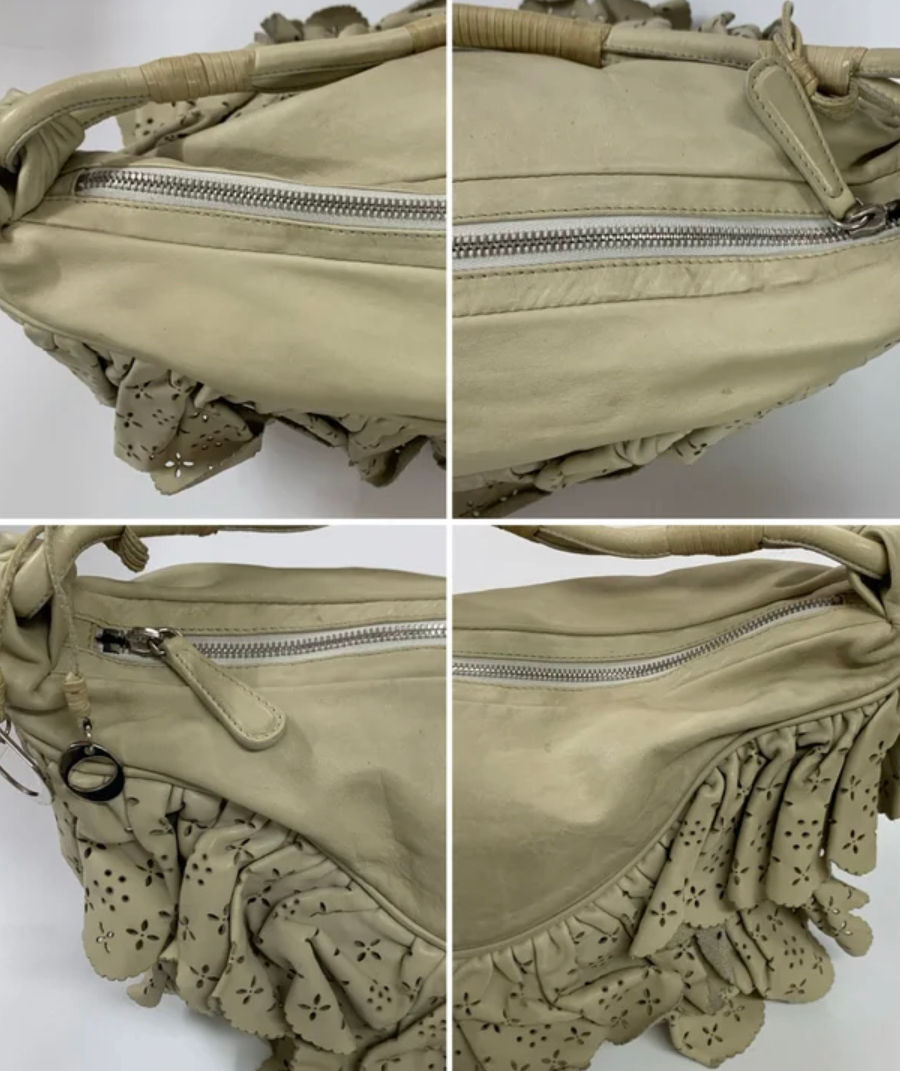 Thumbnail: Rare dior Gypsy Ruffle Hogo Shoulder Bag 