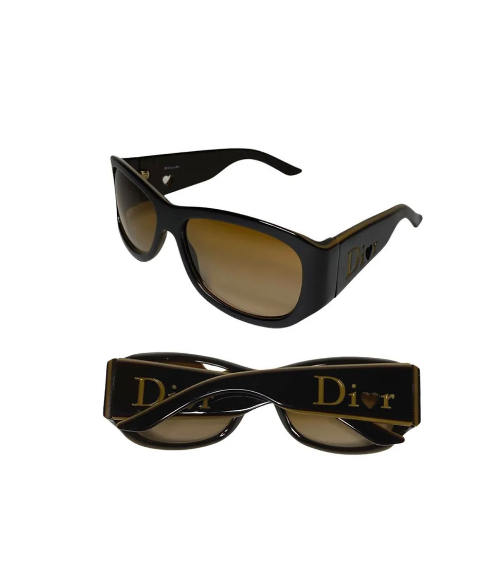 Rare Dior Heart Logo Brown Sunglasses