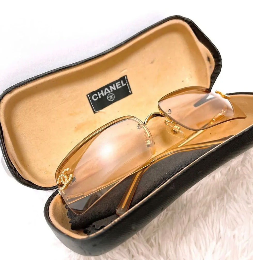 Thumbnail: Rare Chanel rhinestone sunglasses 