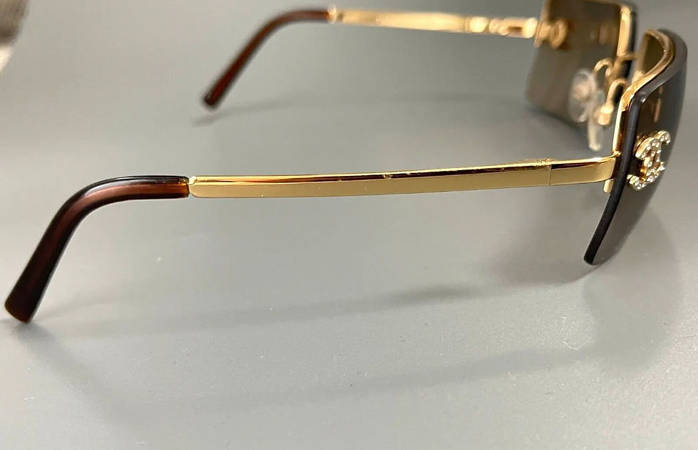 Thumbnail: Rare Chanel rhinestone sunglasses 