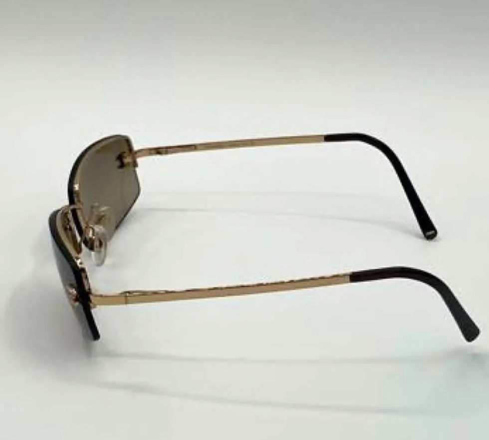 Thumbnail: Rare chanel medium  rhinestone sunglasses 
