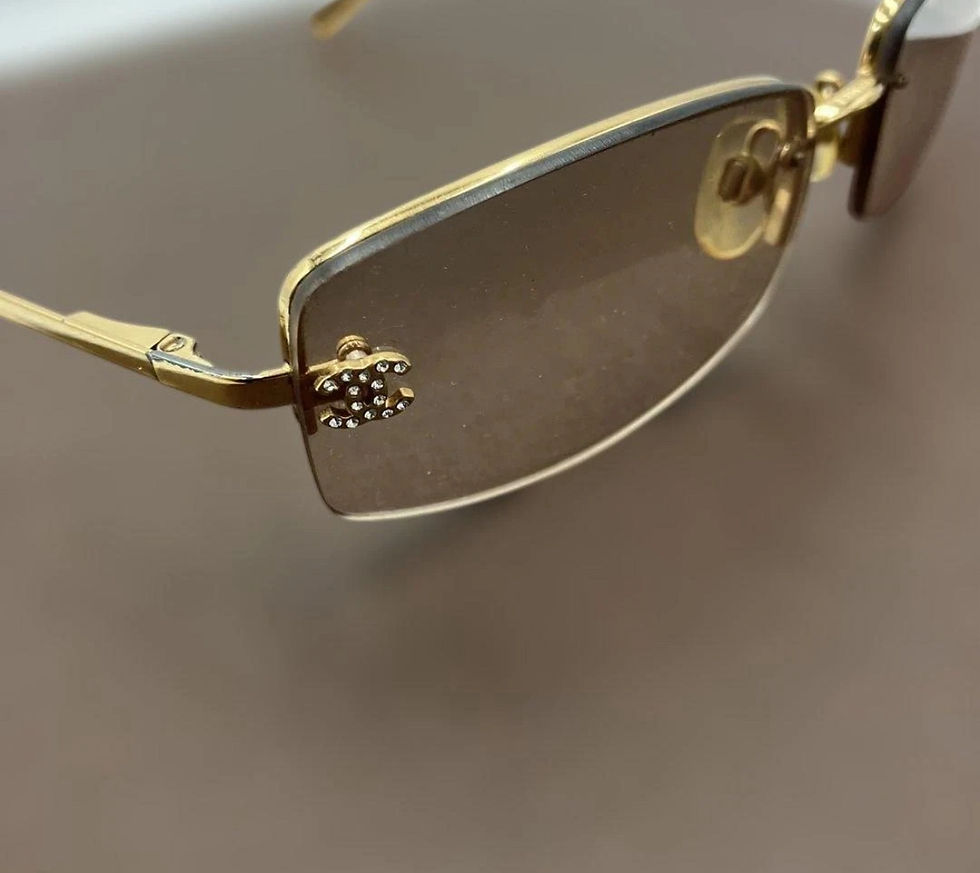Thumbnail: Rare Chanel rhinestone sunglasses 