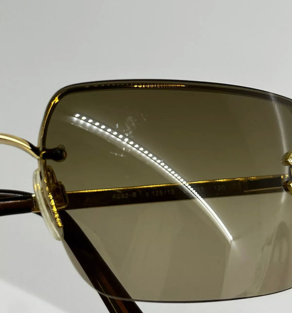 Thumbnail: Rare chanel rhinestone sunglasses 