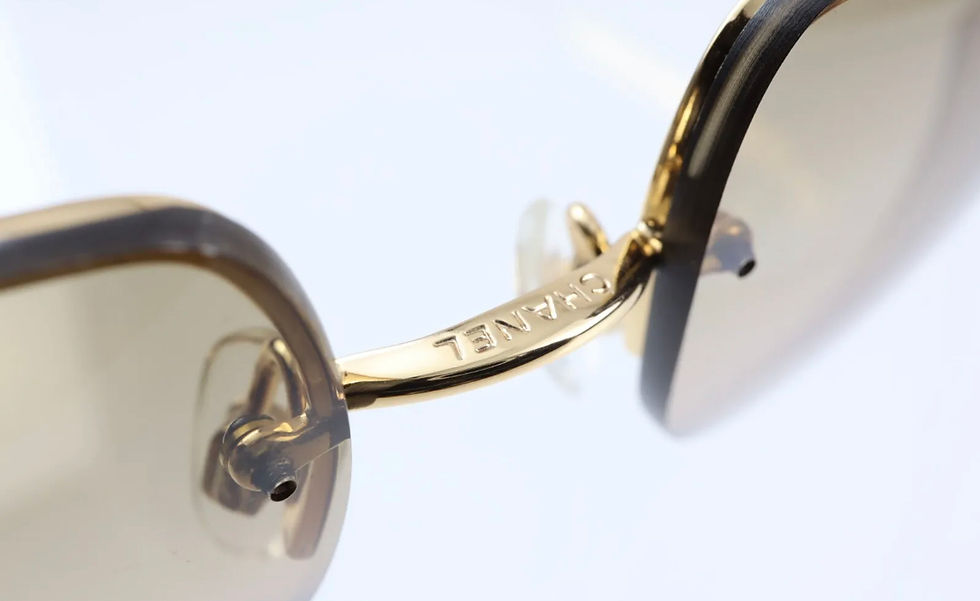 Thumbnail: Rare chanel rhinestone sunglasses 