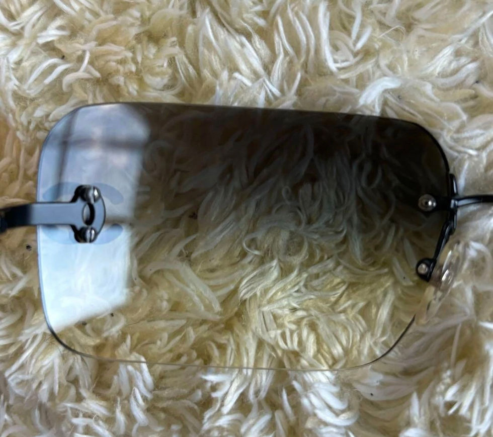 Thumbnail: Rare chanel rhinestone sunglasses 