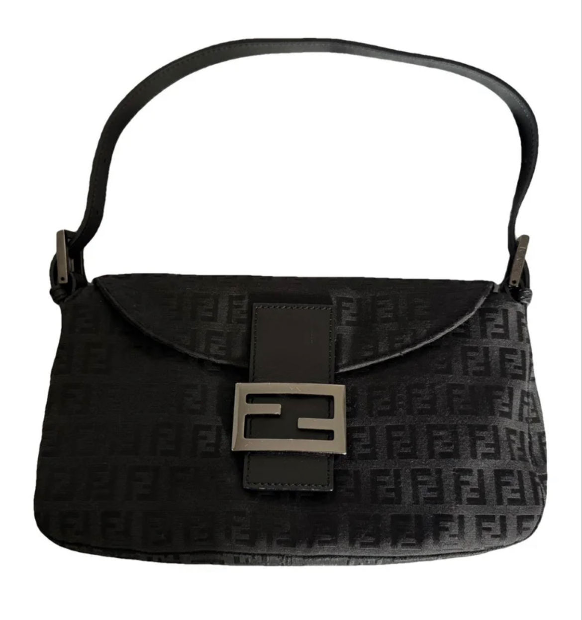 Fendi Zucchino Double Flap Baguette