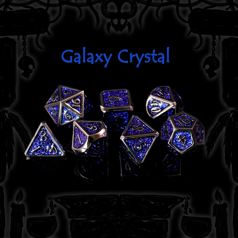 Thumbnail: Galaxy Crystal Forged Metal Dice – Fantasy Dice Sets by Love Smiths | DnD & RPG