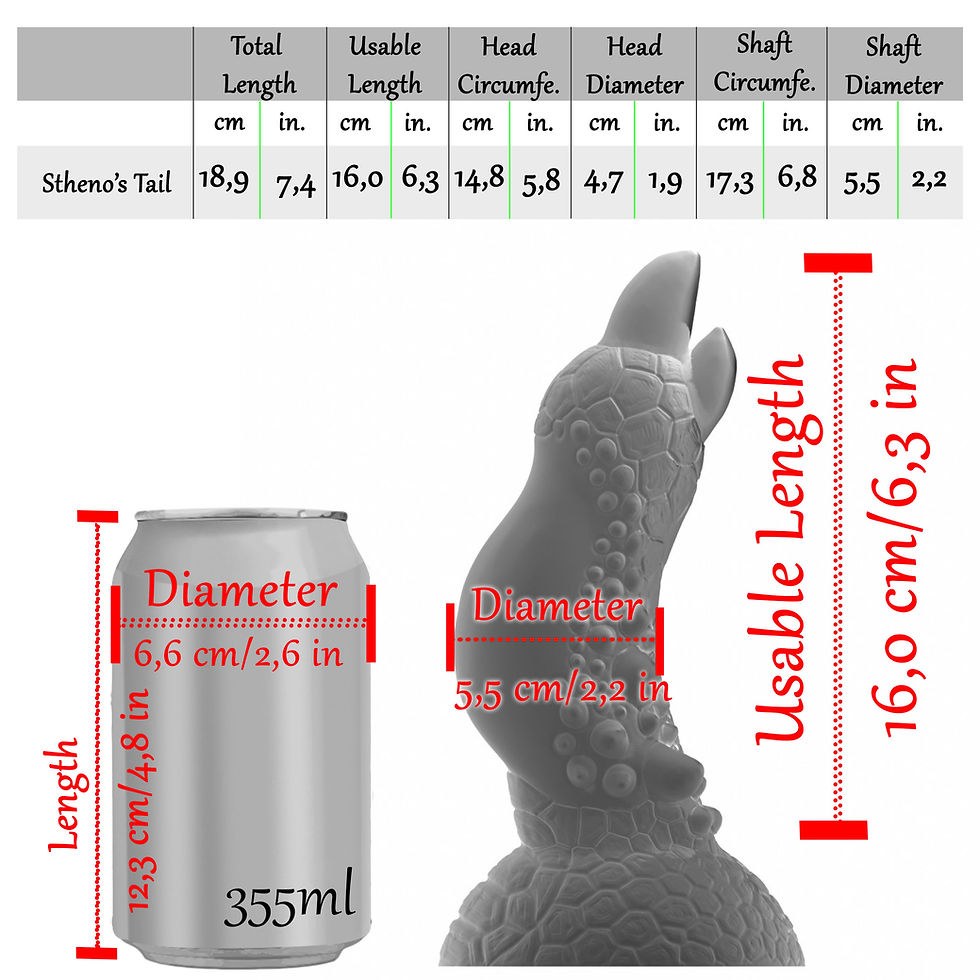 Measurements of Stheno's Tail dildo