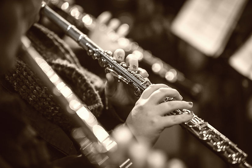 Playing Flute Close-Up