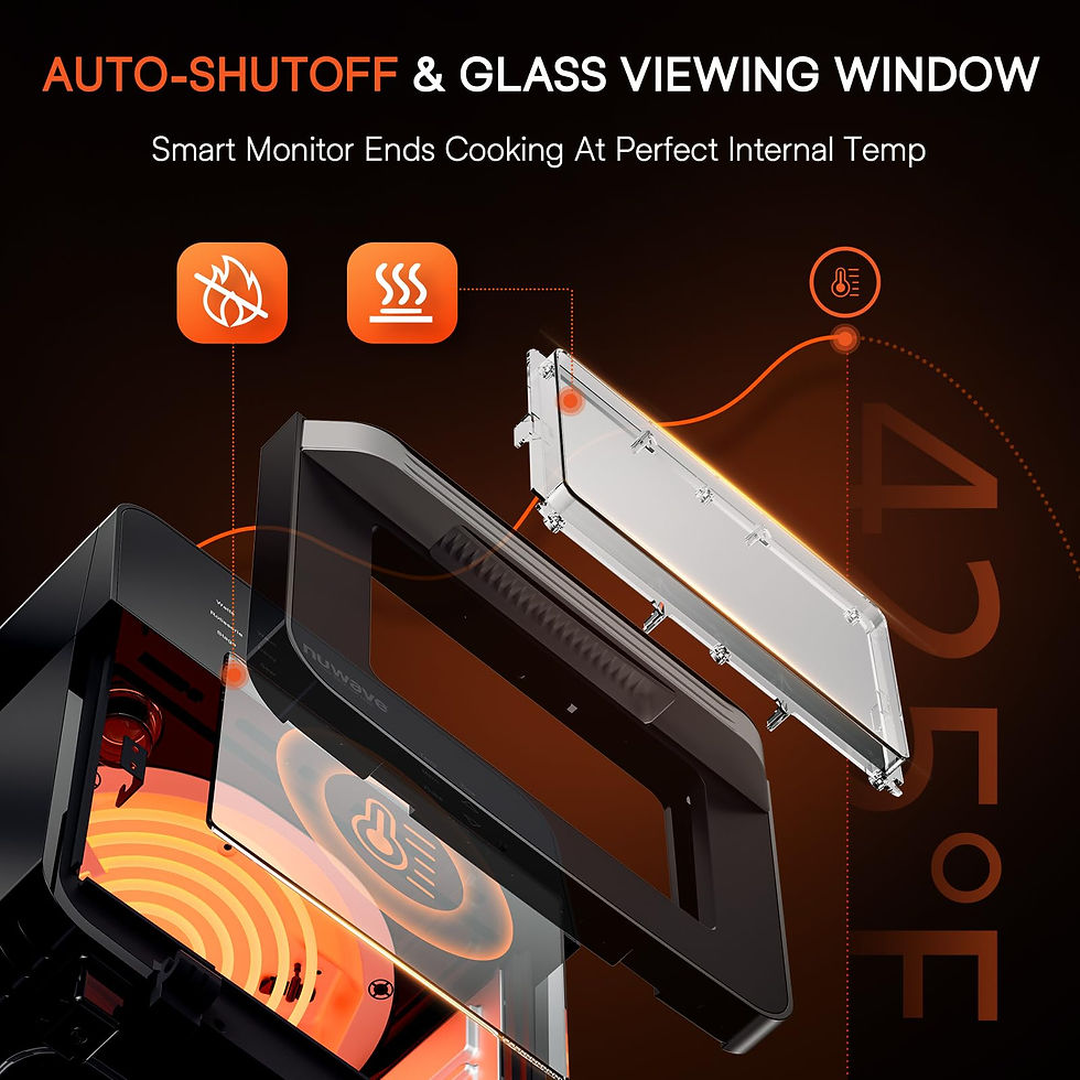 Thumbnail: Nuwave Brio 15.5Qt 10-IN-1 Air Fryer Rotisserie Oven, XL Family Size .