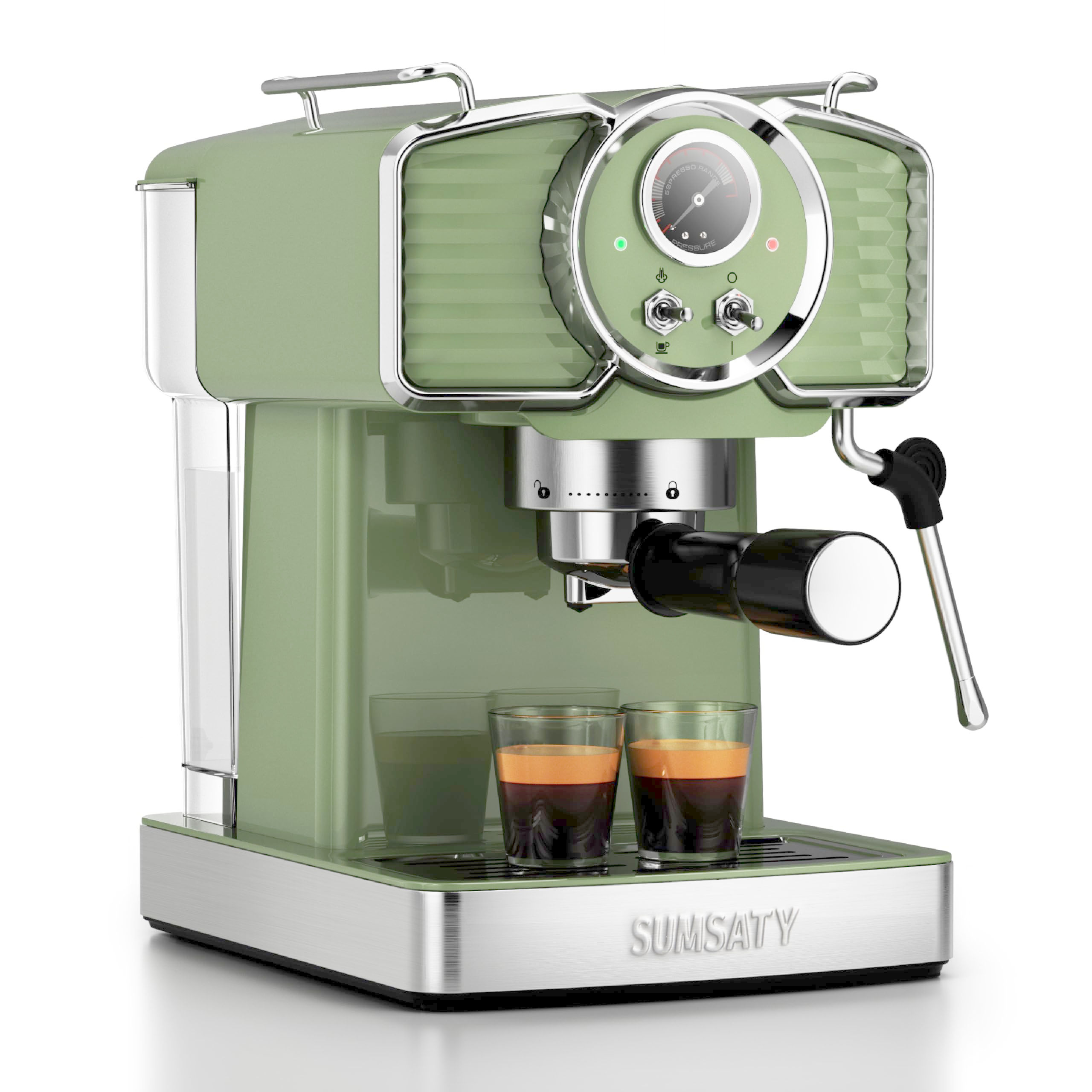 SUMSATY Espresso Machine 20 Bar Espresso Maker with Milk Frother Steam Wand .