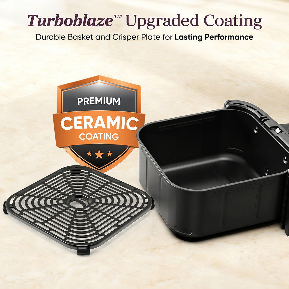 Thumbnail: Cosori 9-in-1 TurboBlaze Air Fryer 6 Qt, Premium Ceramic Coating, 90°–450°F .