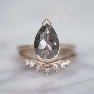 salt and pepper diamond ring