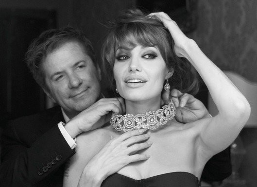 Angelina Jolie with designer Robert Procop