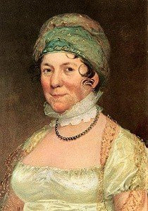 Dolley Madison with a single strand of pearls