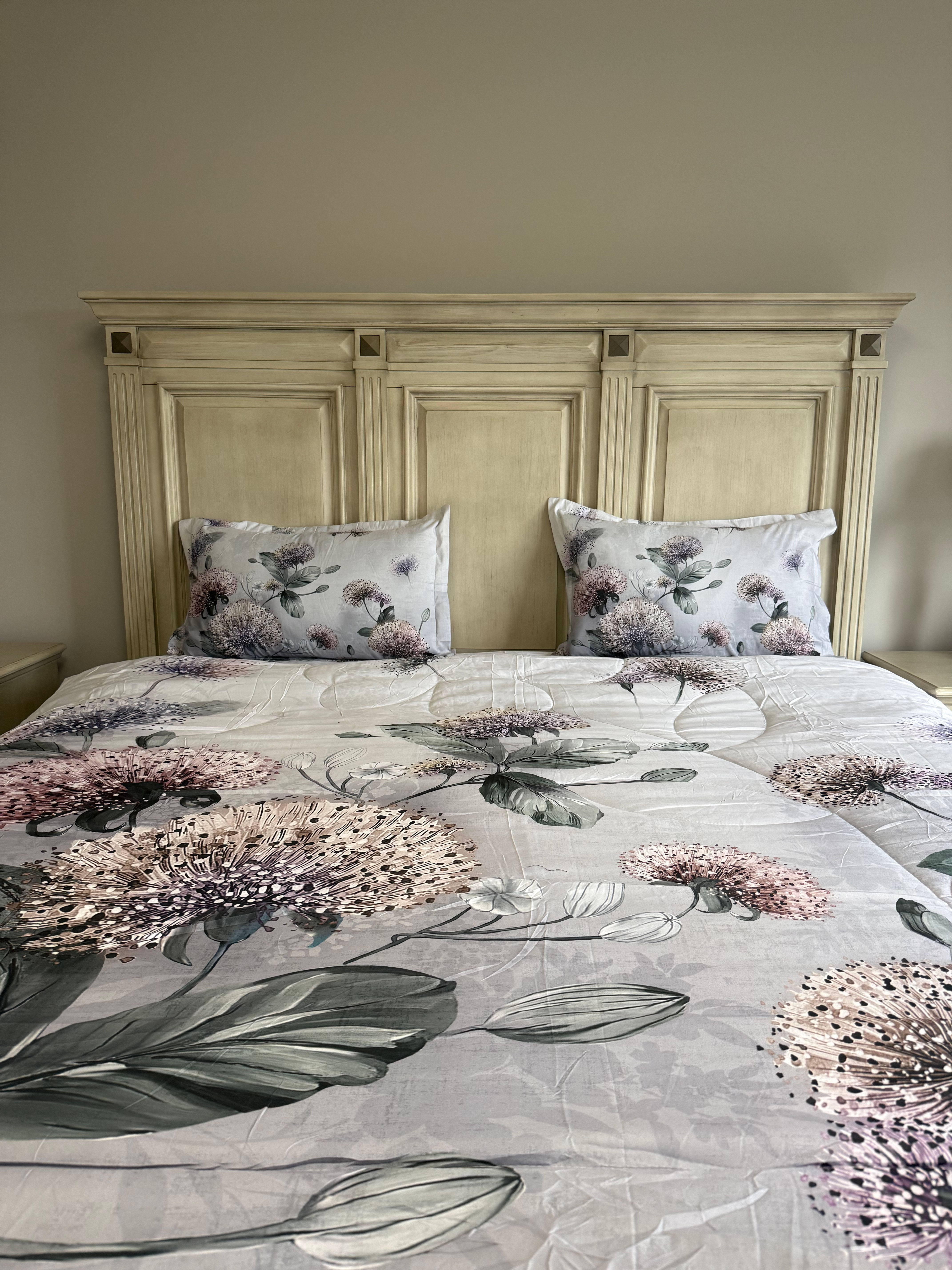 King Size 4-Piece Glacé Cotton Summer Comforter Set