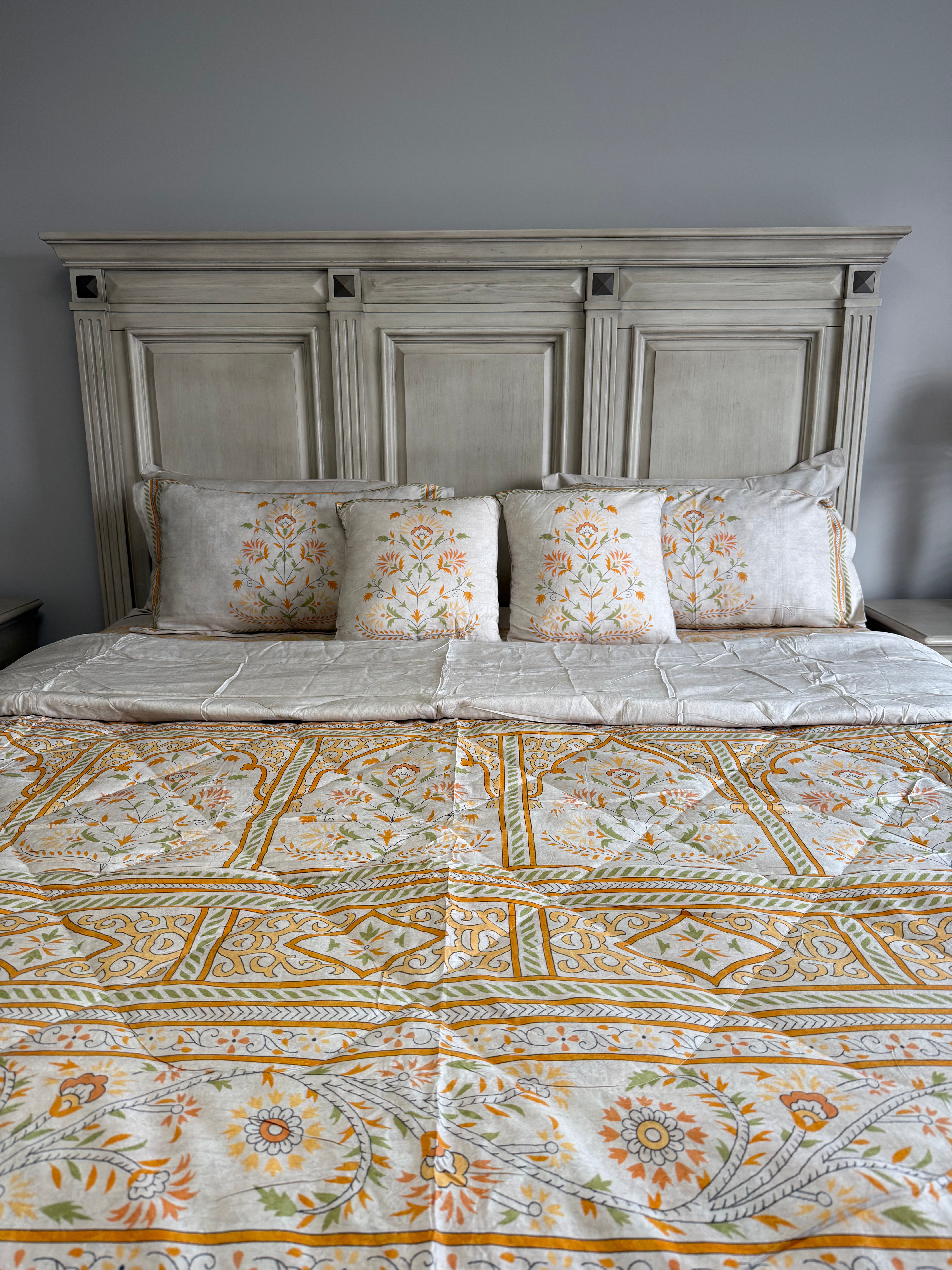 King Size 8-Piece Glacé Cotton Summer Comforter Set