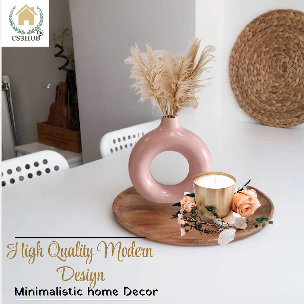 Thumbnail: Home Decor Donut Vase | Pampas Grass Vase | Ceramic Vase | Round Shaped Pot