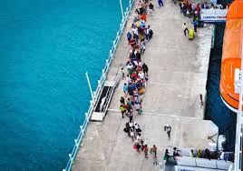 line to board ship