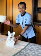 cabin attendant on cruise