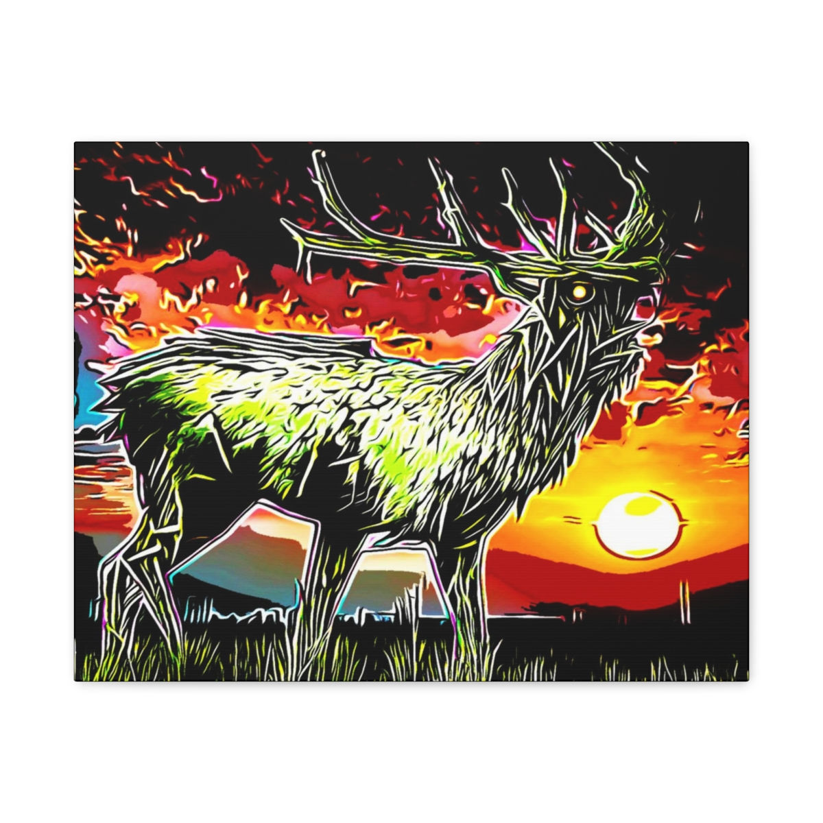 Full Moon Wood Elk - Headshop Gallery Edition