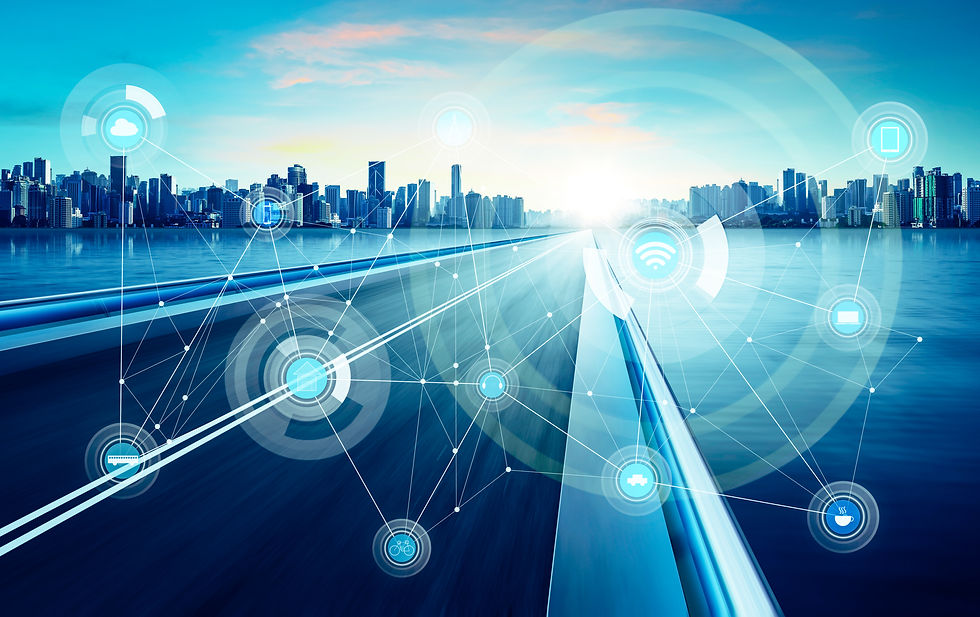 smart city and wireless communication network, abstract image visual, internet of things.j