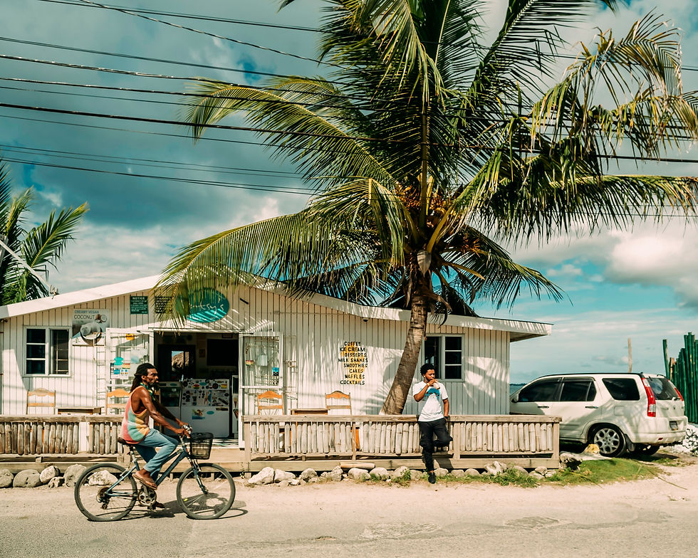 Vibrant image of a local Jamaican street