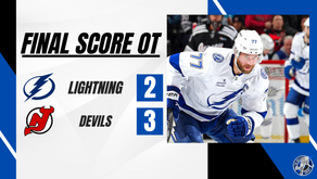 Lightning Pickup a Point in Overtime Loss to Devils
