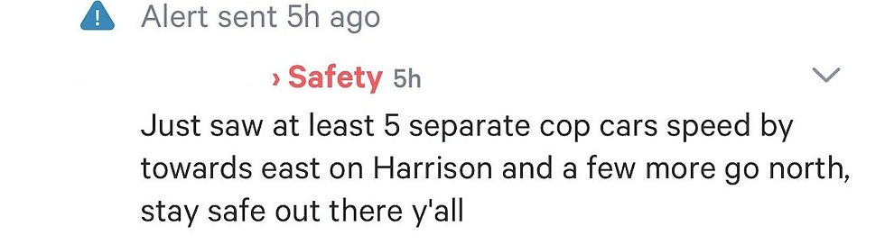 Screenshot from Wildfire App