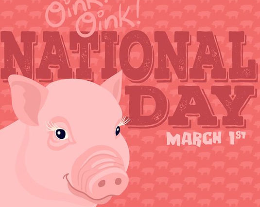 🇺🇸3/1 - National Pig Day