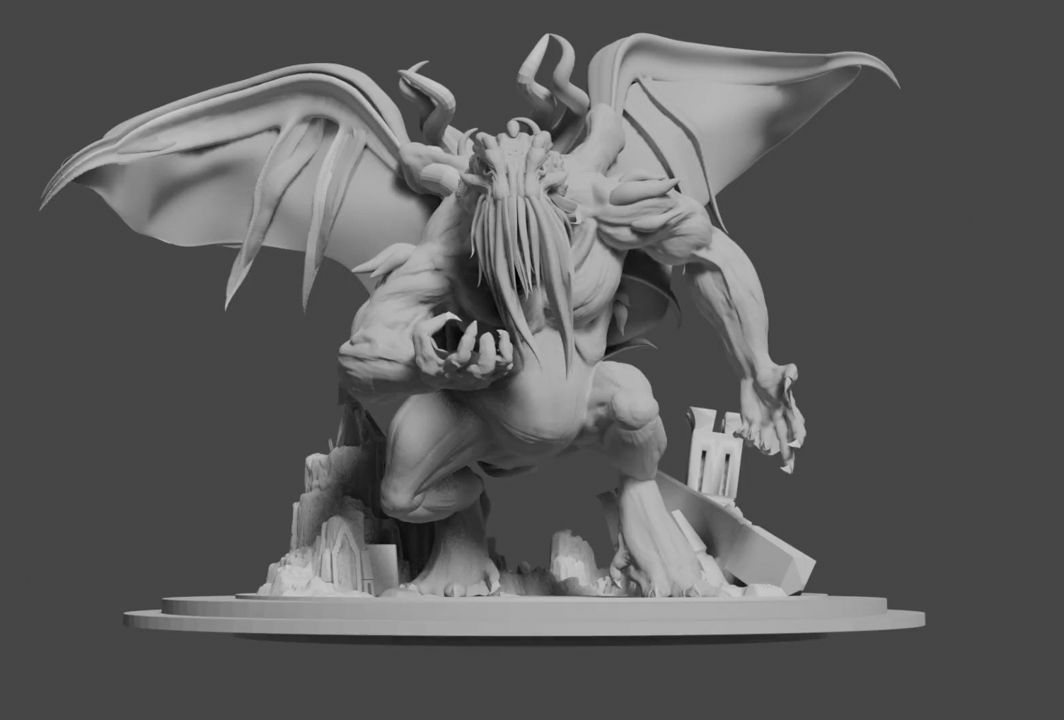 Cthulhu statue rotation.gif