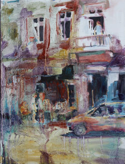 Auf dem Balkon am Morgen