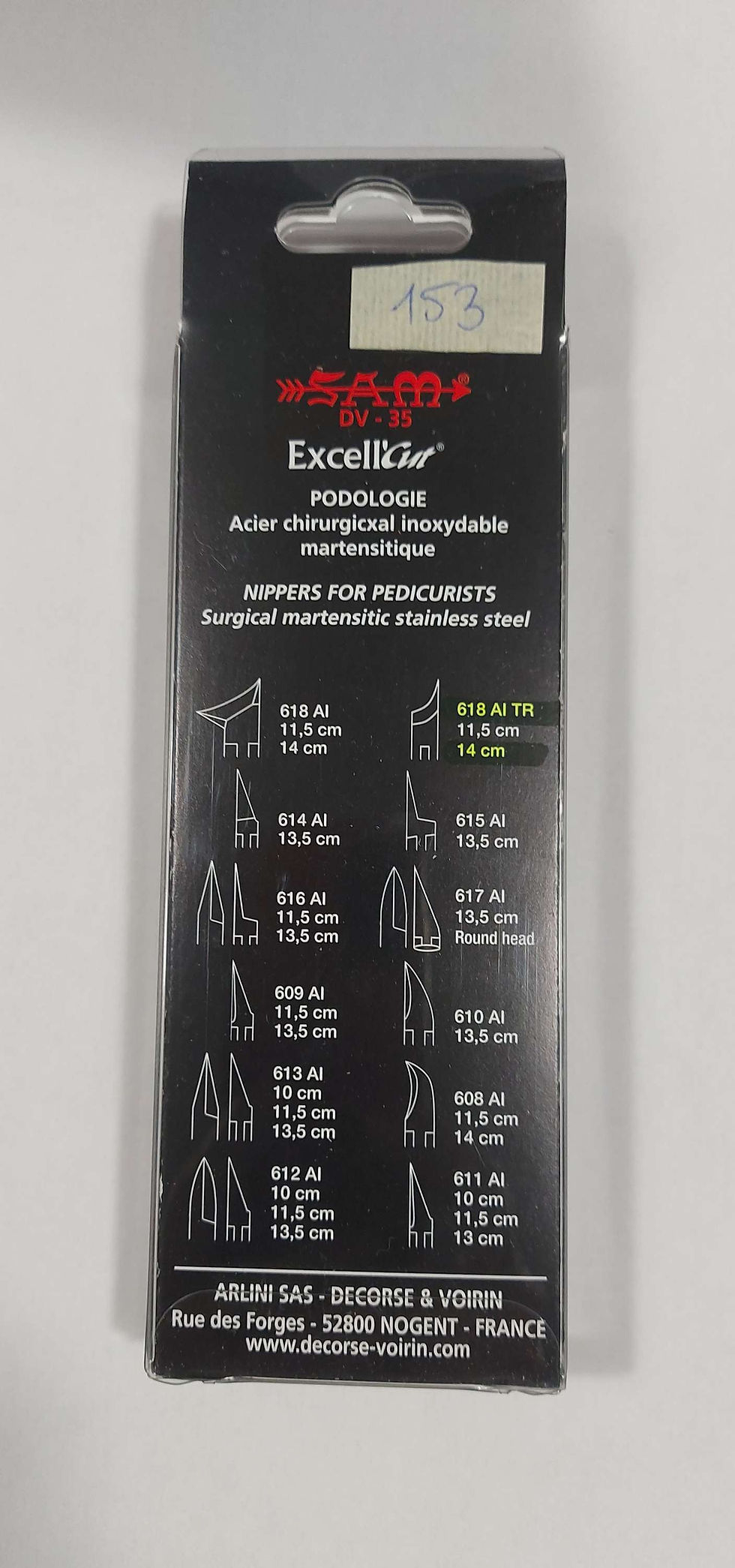 Thumbnail: Pedicurist nail nippers SAM, surgical stainless steel.Box joint