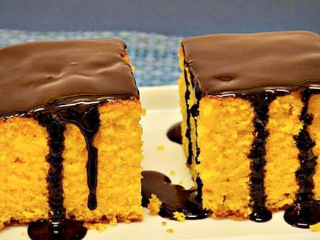 Bolo de Cenoura de Liquidificador com Cobertura de Chocolate 🥕🍫