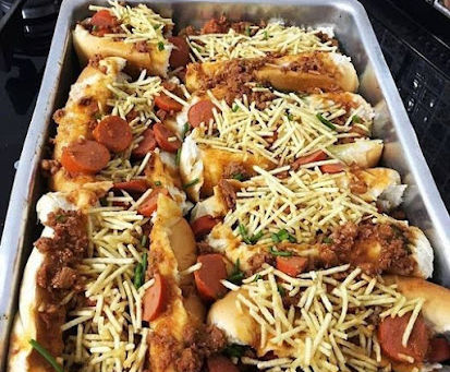 Cachorro quente de forno maravilhoso