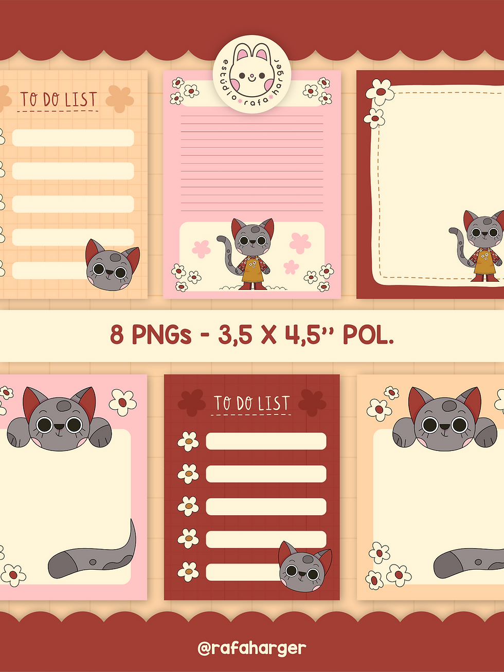 Miniatura: Cozy Cat - Bloquinho Imprimível