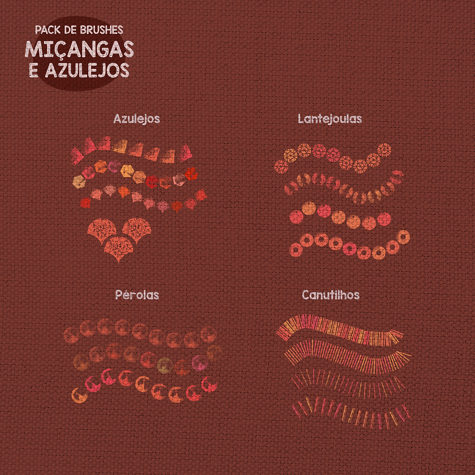 Miniatura: Miçangas e Azulejos - PACK DE BRUSHES